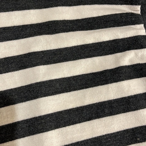 Zara trafaluc long sleeved top in striped dark grey and white size small - Picture 4 of 6